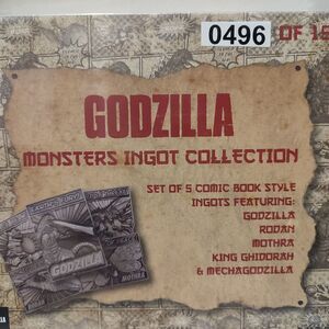 Godzilla 5 Piece Limited Edition Monsters Ingot Set Official Collectible Figures
